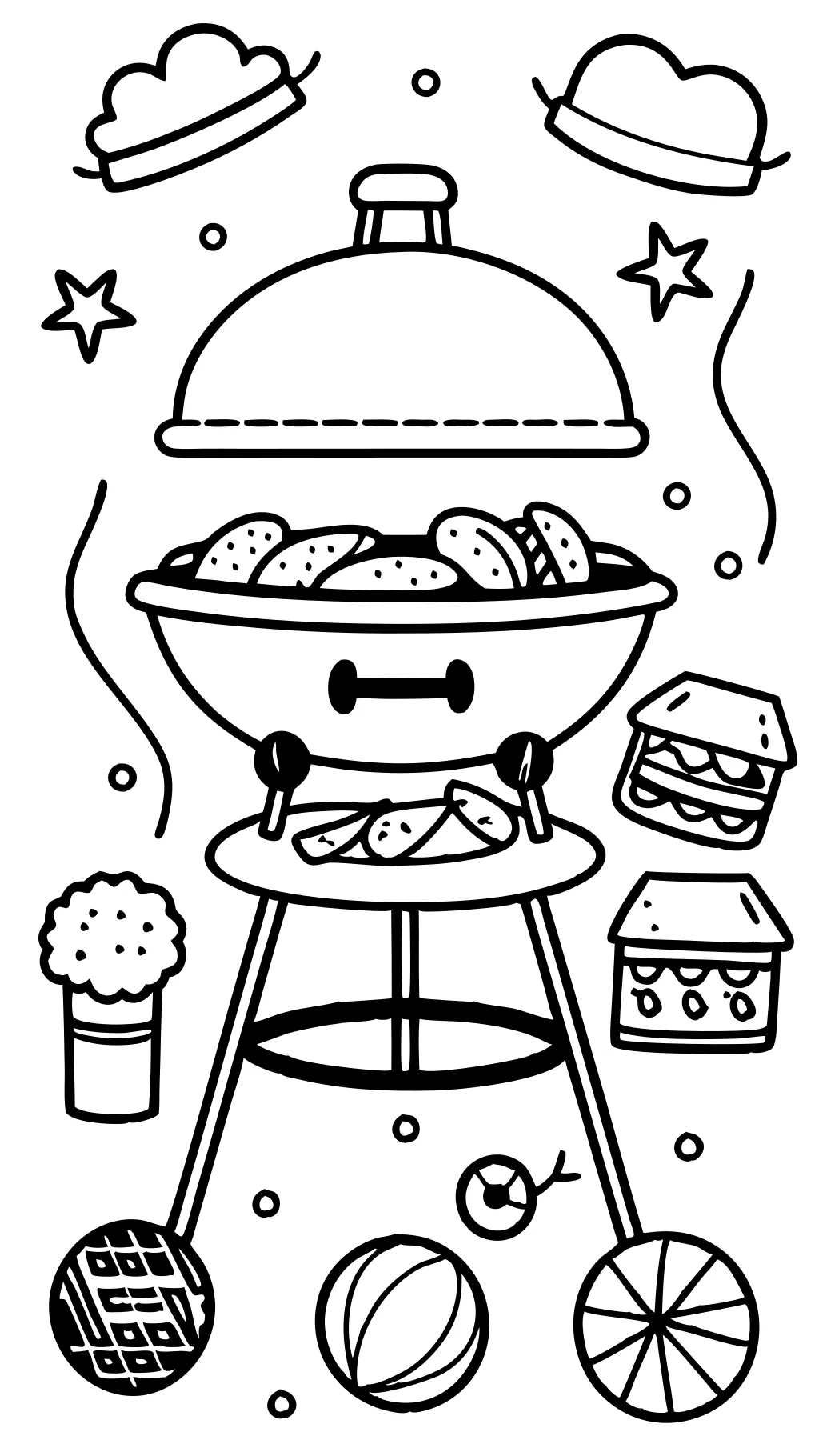 coloriages de barbecue